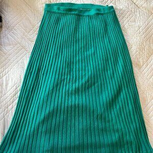 Vintage green ribbed green A-line skirt size IT 14